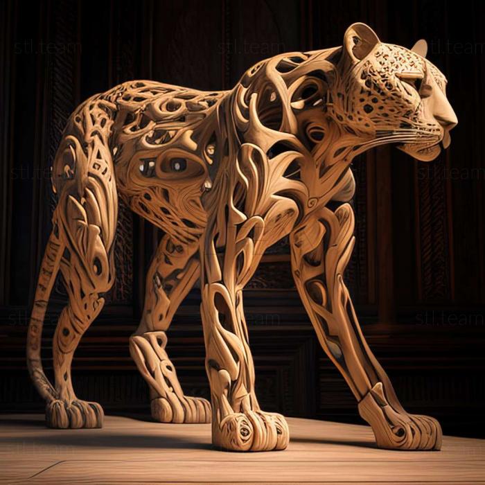 3D model Leopardus pajeros (STL)